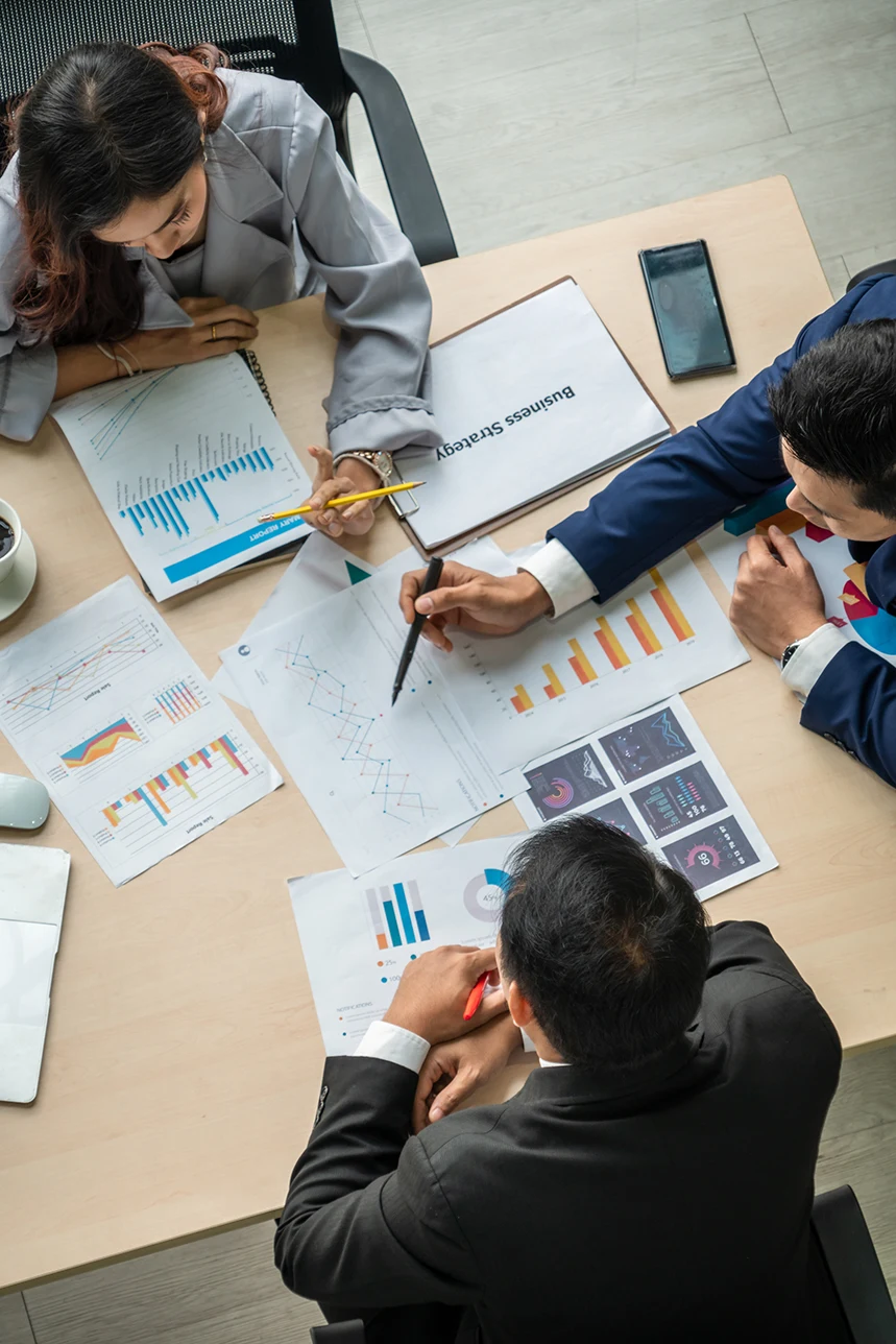 People having a business meeting