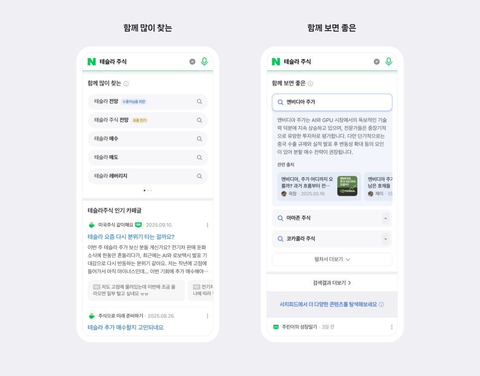 Example of the use of the new AI features from Naver