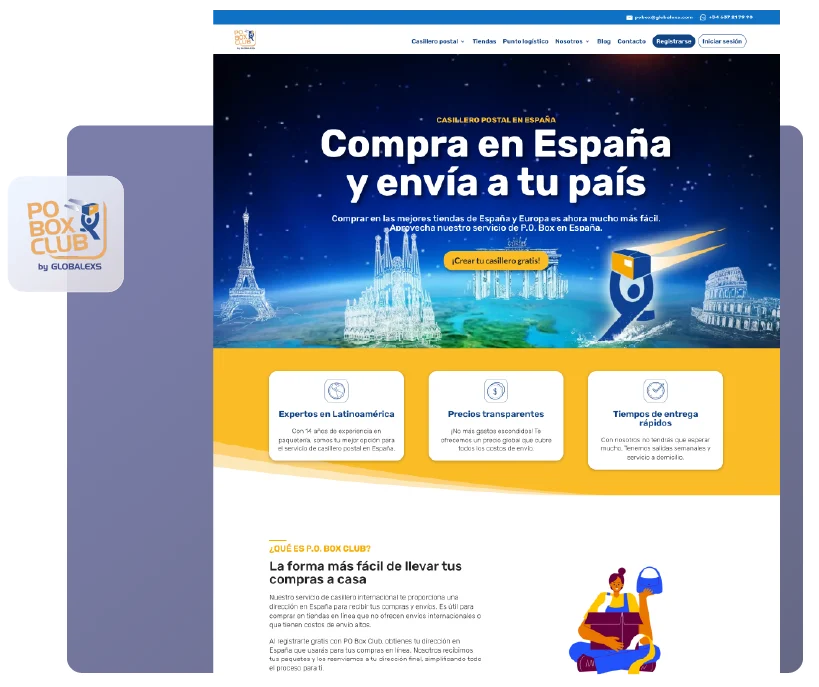 Globalex's website screenshot