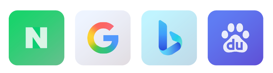 Search engines' icons